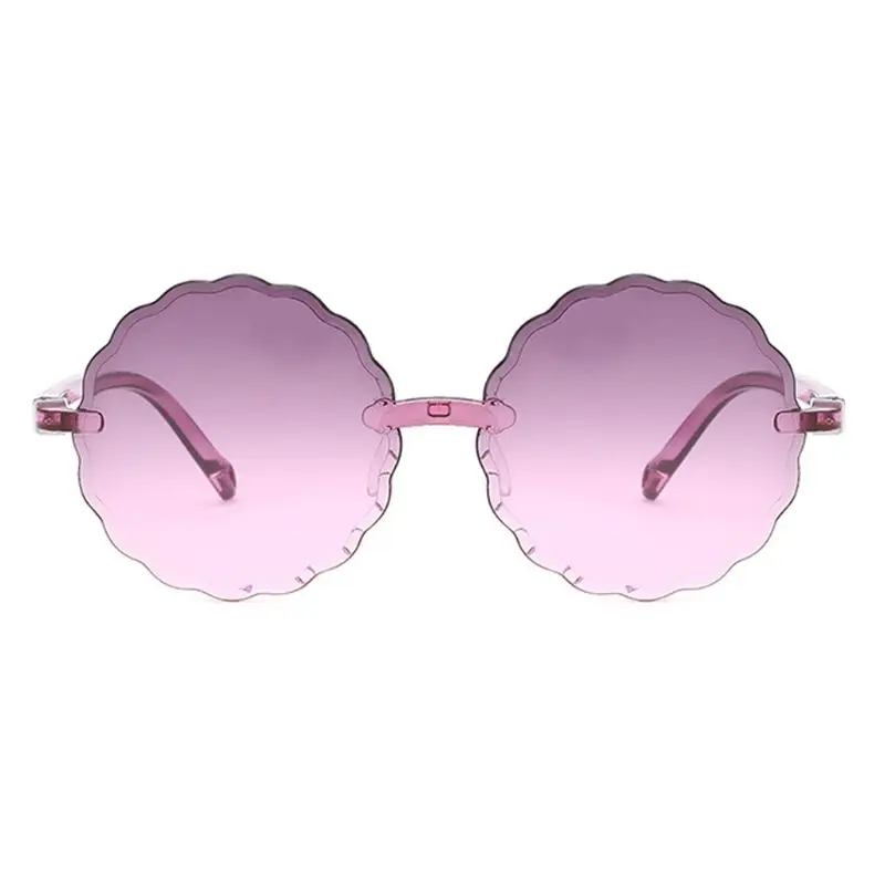 Очки детские солнцезащитные очки с круглым цветком Gafas детские цветные солнечные очки для девочек и мальчиков Oculos De Sol - Цвет: 2