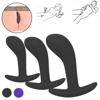 

Butt Plug Trainer Kit for Comfortable Long-Term Wear, Silicone Training Set with Flared Base Prostate Toy for Beginners Advanced