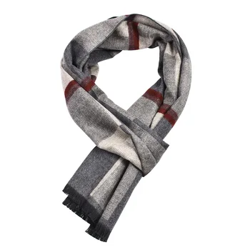 

180CM x 30CM Mens Scarf Winter Warm Viscose blend Scarves Stripe Design Autumn Long Neckerchief Man Wraps Accessories