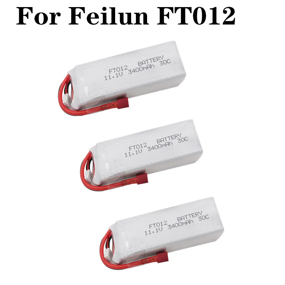 

Upgraded 11.1V 3400mAh 30C 3S RC Lipo Battery For FT012 RC Boat Parts For FT012 Huanqi 734 RC boat RC Helicopter Quadcopter