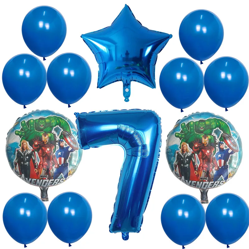 14 шт./партия, новые воздушные шары из фольги «мстители», 30 дюймов, шарик для дня рождения вечерние украшения, супер герой, детские игрушки, надувной шар