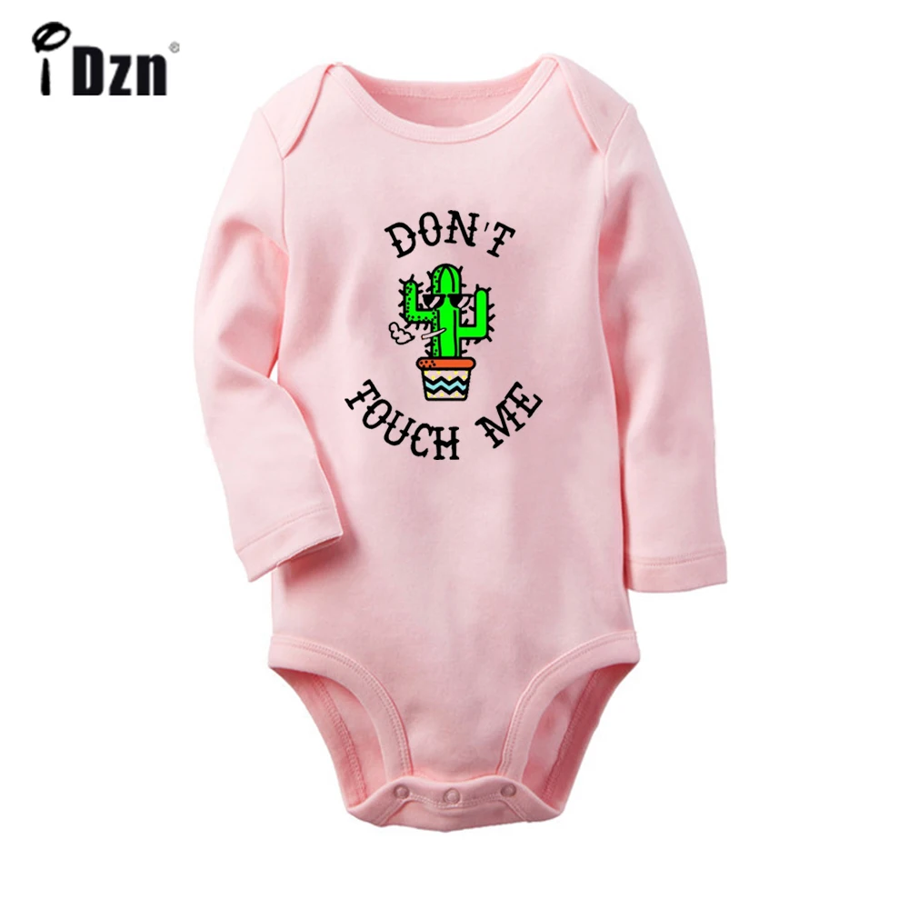 Крутое боди для новорожденных с изображением кактуса и леса Don't Touch Me комбинезон