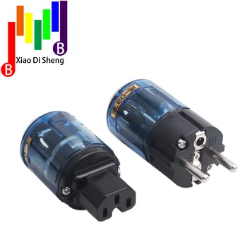 

Pair High Quality Hifi audio Rhodium Plated Schuko EU Power plug P-037e IEC connector C-037 adapter for DIY power cables