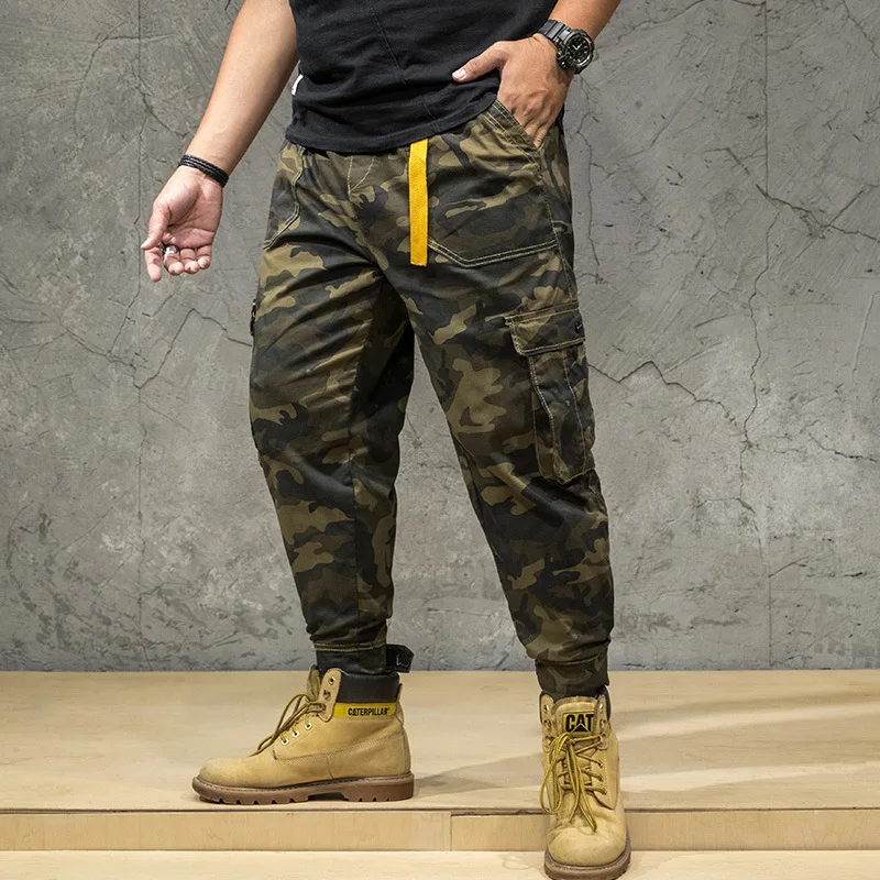 Camouflage Спортивные Штаны спортивные штаны, мужские камуфляжные XL 5XL 6XL 7XL Мужские штаны высокого качества армейский зеленый - Цвет: Camouflage