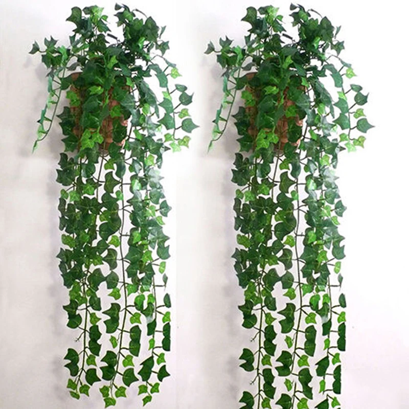 250cm Artificial Plants Creeper Green Leaf Ivy Vine For Home Wedding Decora Diy Hanging Garland Artificial Flowers