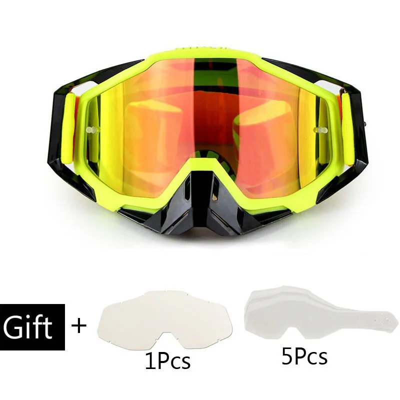Gafas очки для мотокросса MX внедорожные грязевые мотоциклетные шлемы очки лыжные спортивные очки маска мото очки наборы - Цвет: B