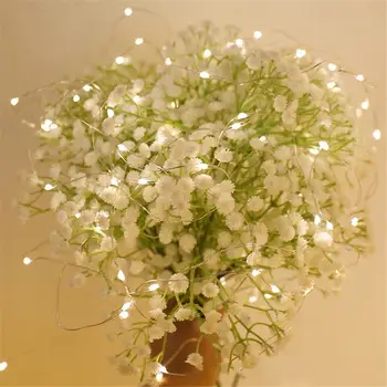 

60/100 LED Copper Wire Light String Outdoor Solar String Lights Waterproof LED String Lamp Home Bedroom Decor Ins Art Porps 10M