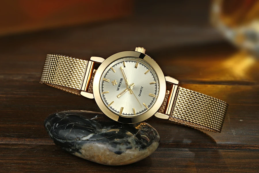 Mode décontracté femme montre résistant à l'eau femme montre-Bracelet en acier inoxydable dames Quartz Bracelet montre fille cadeau_voghion.com