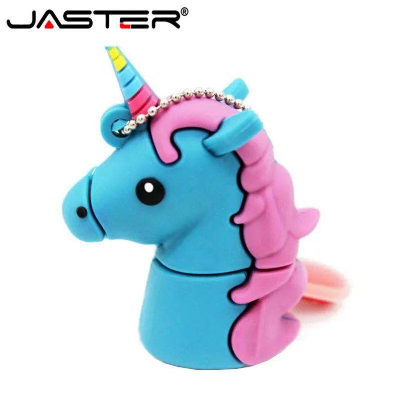 JASTER модный мультяшный стиль единорог ручка привод 4 ГБ 8 16 32 usb флэш накопитель