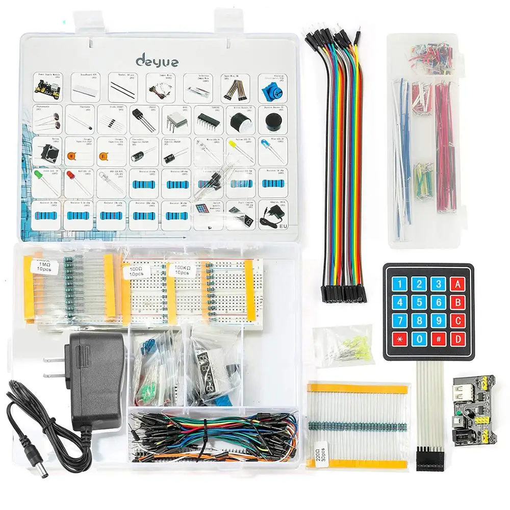 458 электронный стартовый Забавный Набор для Arduino Raspberry Pi | основные компоненты электроники стартовый комплект | Модуль питания, Jumpe