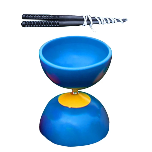 Funny Chinese YOYO 3 Bearing Diabolo Set Metal Sticks Bag Toys For Kids Children Adult Elderly People toy 2