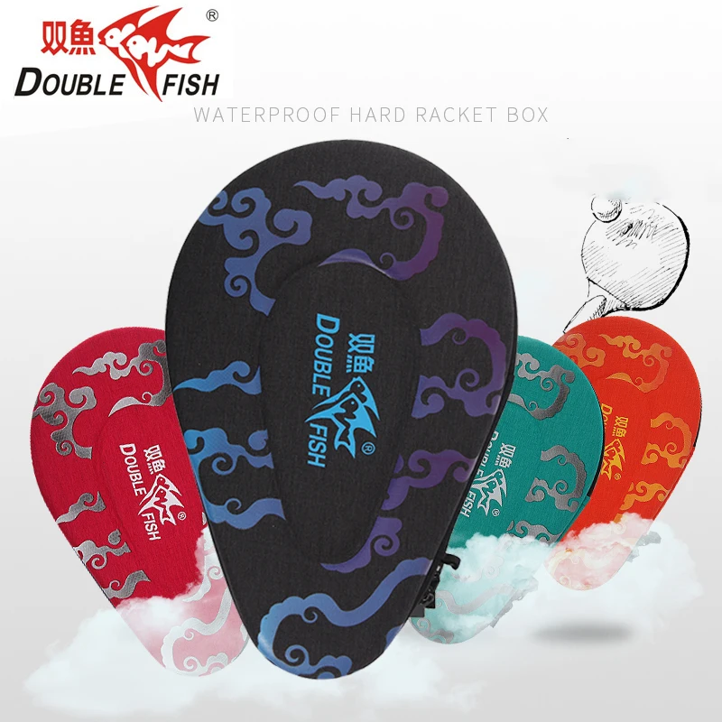 

New Double Fish EVA Hard Table Tennis racket Case Waterproof Table Tennis Racket Bag Cover Ping Pong Paddle Case China Style