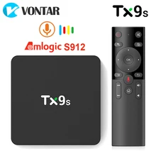 ТВ-приставка VONTAR TX9S Android Amlogic S912 Восьмиядерный 2GB8GB 1000M LAN 4K ТВ приставка 2,4G Wifi Youtube медиаплеер ТВ-приставка VONTAR TX9S Android Amlogic S912 Восьмиядерный 2GB8GB 1000M LAN 4K ТВ приставка 2,4G Wifi Youtube медиаплеер