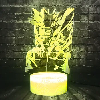 

Uzumaki Naruto Civet cats monster elves Face 3D illusion LED Motion Sensor Decor Room night Light Holiday Friend Kids Toy Toy