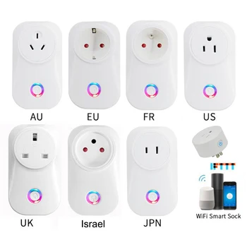 

Smart WiFi Plug Adaptor 10A Remote Voice Control Power Monitor Socket Outlet Timing Function with Google Home Alexa