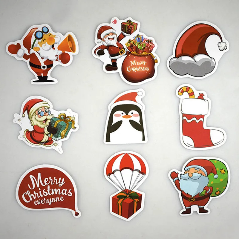25 шт./компл. Merry Christmas наклейки Улица граффити мультфильм тележка чехол наклейка набор на Рождество День Водонепроницаемая наклейка из ПВХ