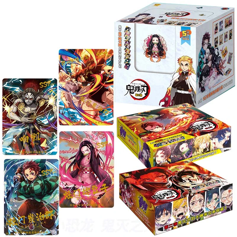 Demon Slayer Card Tcg Game Cards Kimetsu No Yaiba Table Playing Toys 