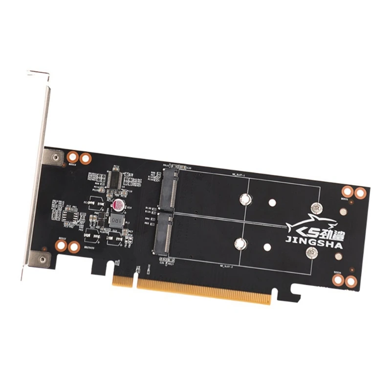 

Internal 4 Port Soft Raid Pci-E X16 to M.2 NVME Controller Card for Desktop PC Support SSD HDD w/ Low Profile Bracket