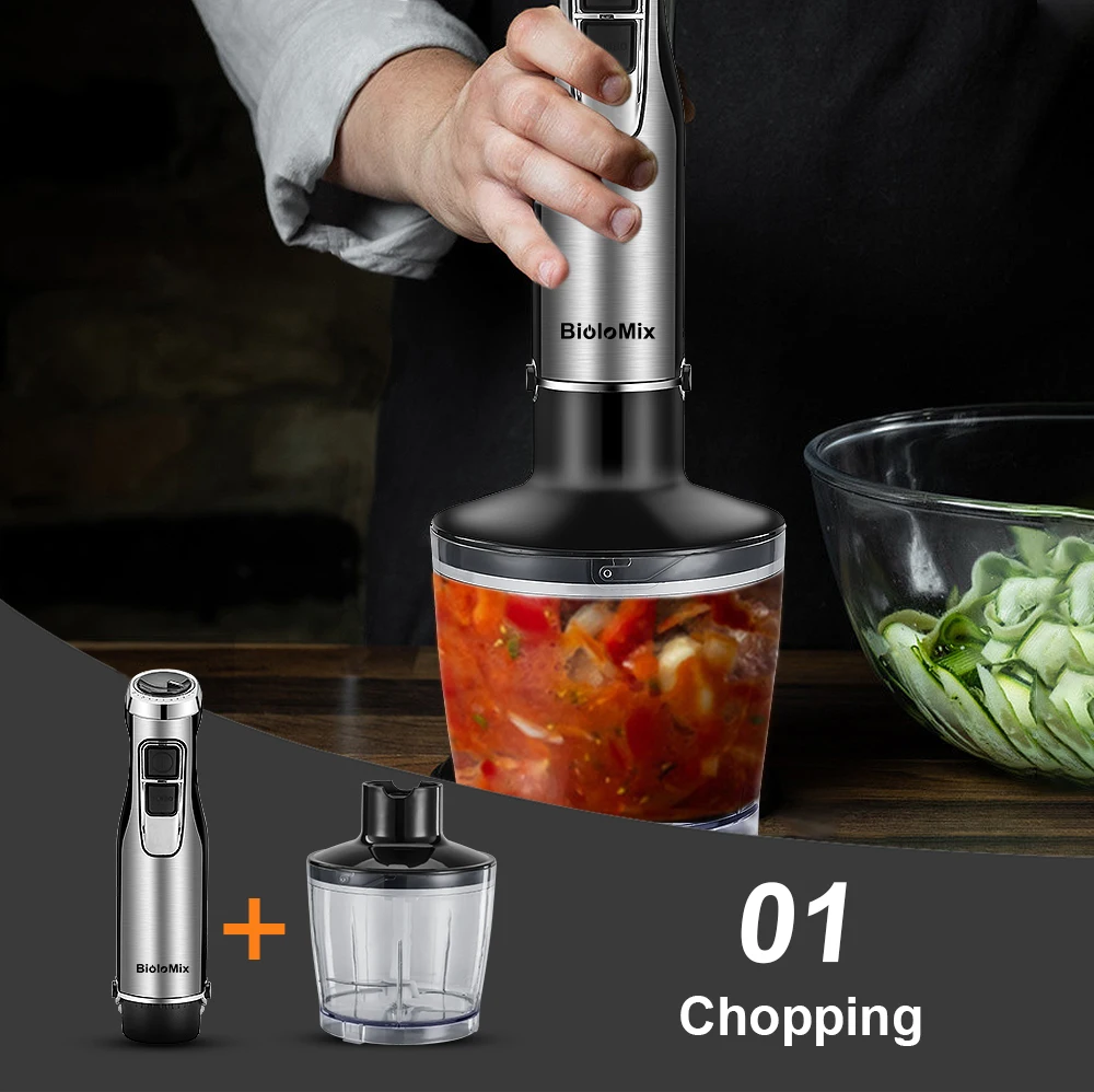  20-Speed Immersion Hand Blender with Whisk for Smoothies Puree  Baby Food, and Milk Frother Handheld for Coffee-Bundle: Home & Kitchen