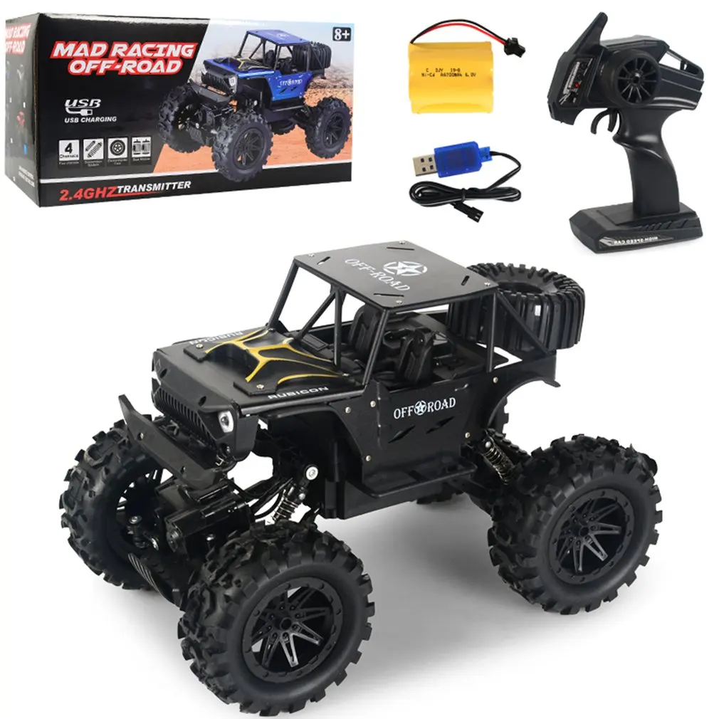 

1:14 RC Off-road Climbing Car 2.4G Remote Control Crawler Vehicle Model Military Truck Toy For Kids Gift
