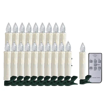 

20 PCS LED Candle Light, Used for Wedding Birthday Church Party Decoration Battery Powered with Timing Function
