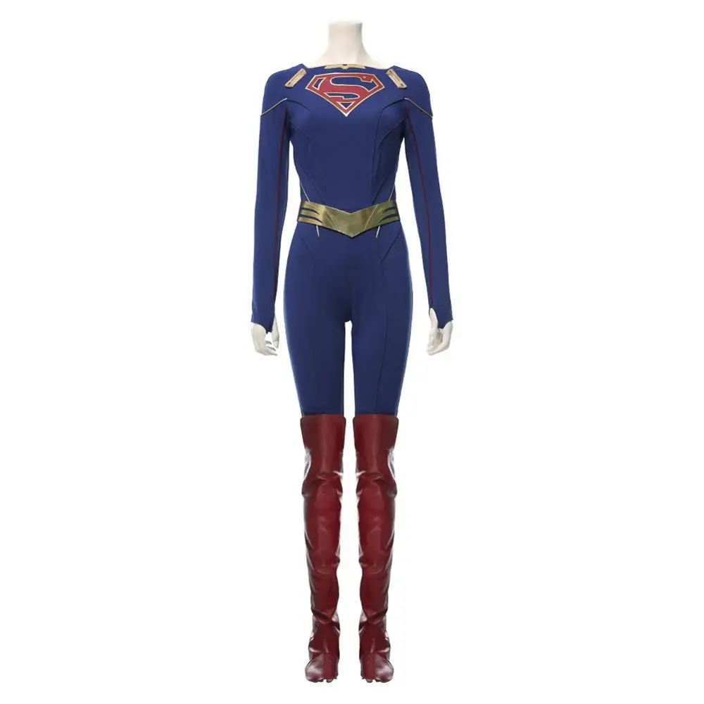 Kara Danvers Косплей Супергерл 5 косплей Женский костюм женский наряд плащ-комбинезон ремень сапоги Хэллоуин карнавал