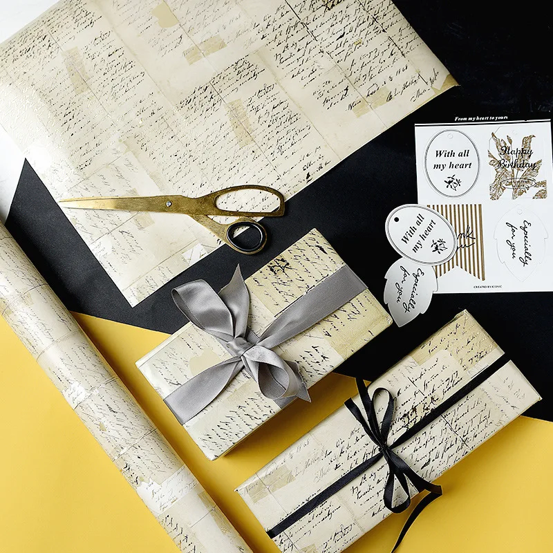 Бумага для упаковки подарка День Святого Валентина Подарочная книга обертка высшего класса креативная Подарочная коробка сумка для дня рождения подарочный материал