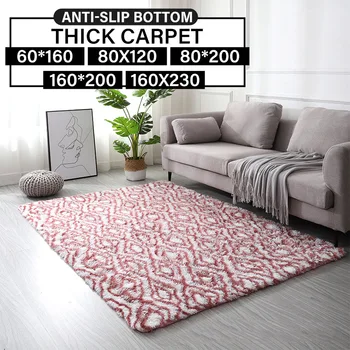 

European Style Non-slip Carpet Washable Thicker Soft Coffee Table Floor Carpet Rug Mat Living Room Bedroom Hotel Textile 5 Sizes