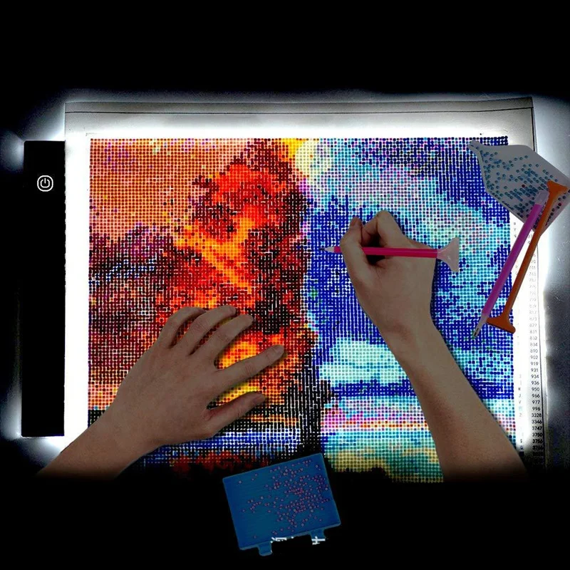 Almofada de Luz para Pintura Caixa de Luz Stepless Escurecimento Led Diamante Artcraft Rastreamento Digital Comprimidos Desenho Tablet a5 - a4 a3 a2 13 A5 a4 a3 a2 stepless escurecimento led