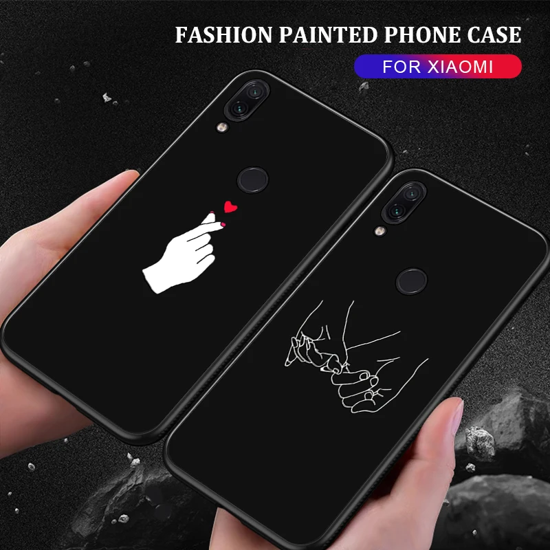 Черный силиконовый мягкий ТПУ матовый чехол для Xiaomi Redmi K20 Pro Note 8 7 6 Pro 6A 7A чехол с узором для Redmi 6 Pro 7
