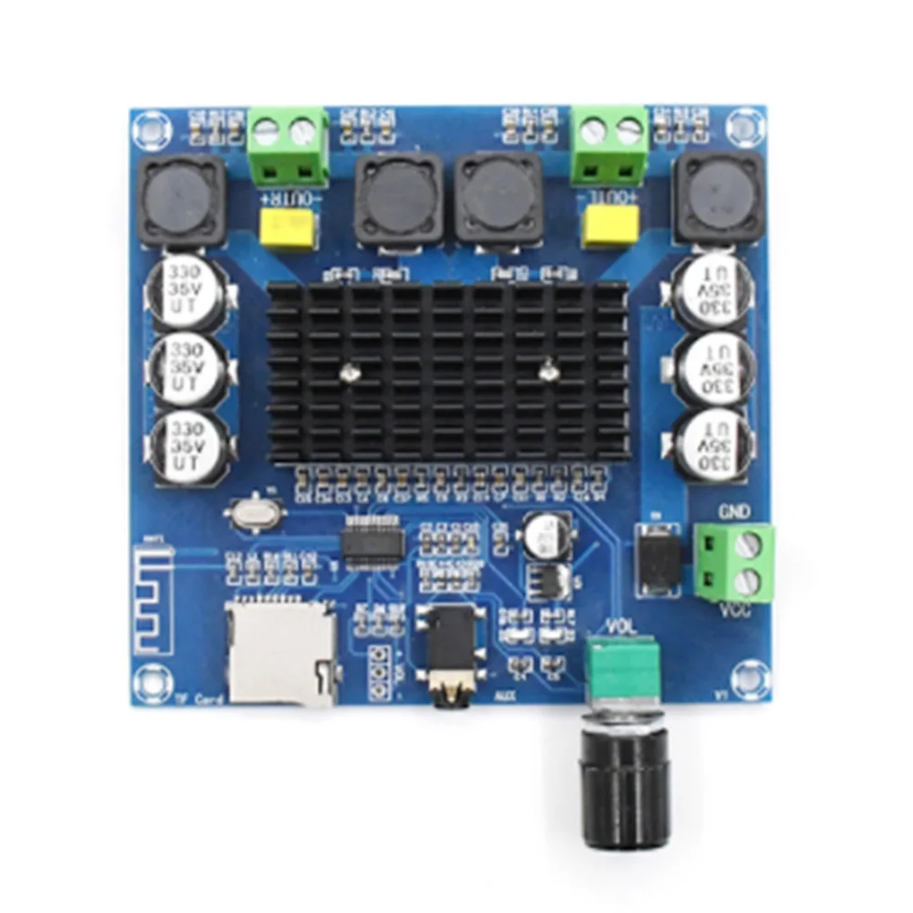 XH-A105 Bluetooth 5,0 TDA7498 цифровой усилитель плата 2x100 Вт стерео аудио усилитель модуль Поддержка TF карты AUX
