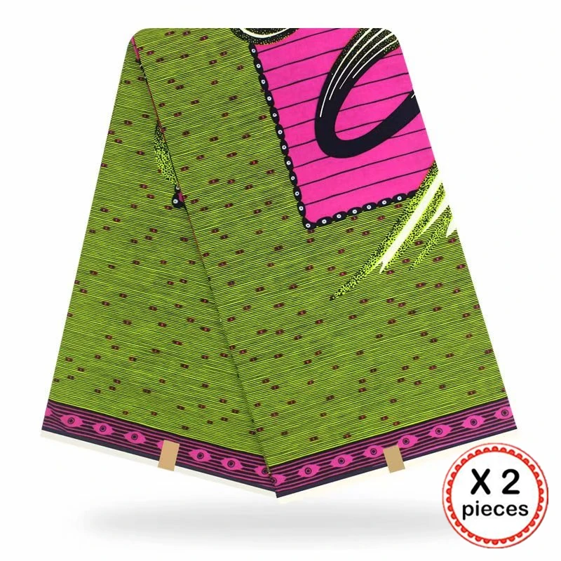 Африканская ткань с восковым принтом, хлопковая ткань для шитья, Анкара, африканская ткань, 12 ярдов, Нигерия, Гана, свадебная одежда, платье 91711