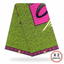 Африканская ткань с восковым принтом, хлопковая ткань для шитья, Анкара, африканская ткань, 12 ярдов, Нигерия, Гана, свадебная одежда, платье 91711