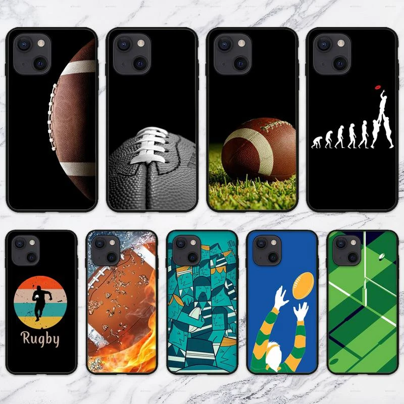 rugby sport Phone Case For iPhone 11 12 Mini 13 Pro XS Max X 8 7 6s Plus 5 SE XR Shell iphone 11 Pro Max  lifeproof case