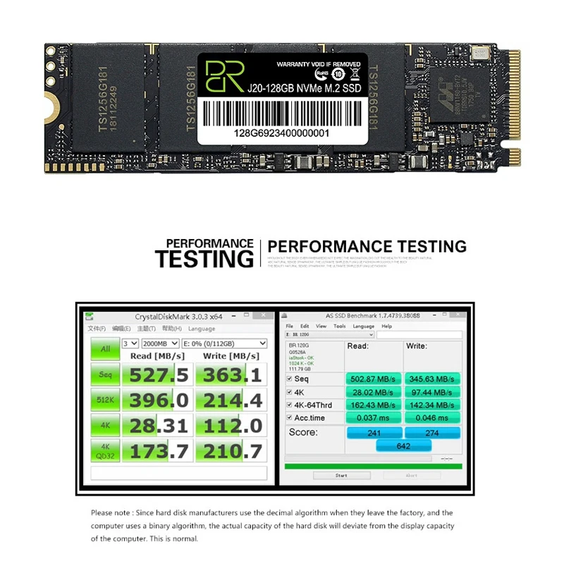 BILLION резервуар SSD M.2 2280 128GB SSD NVME Hdd для ноутбука/планшета