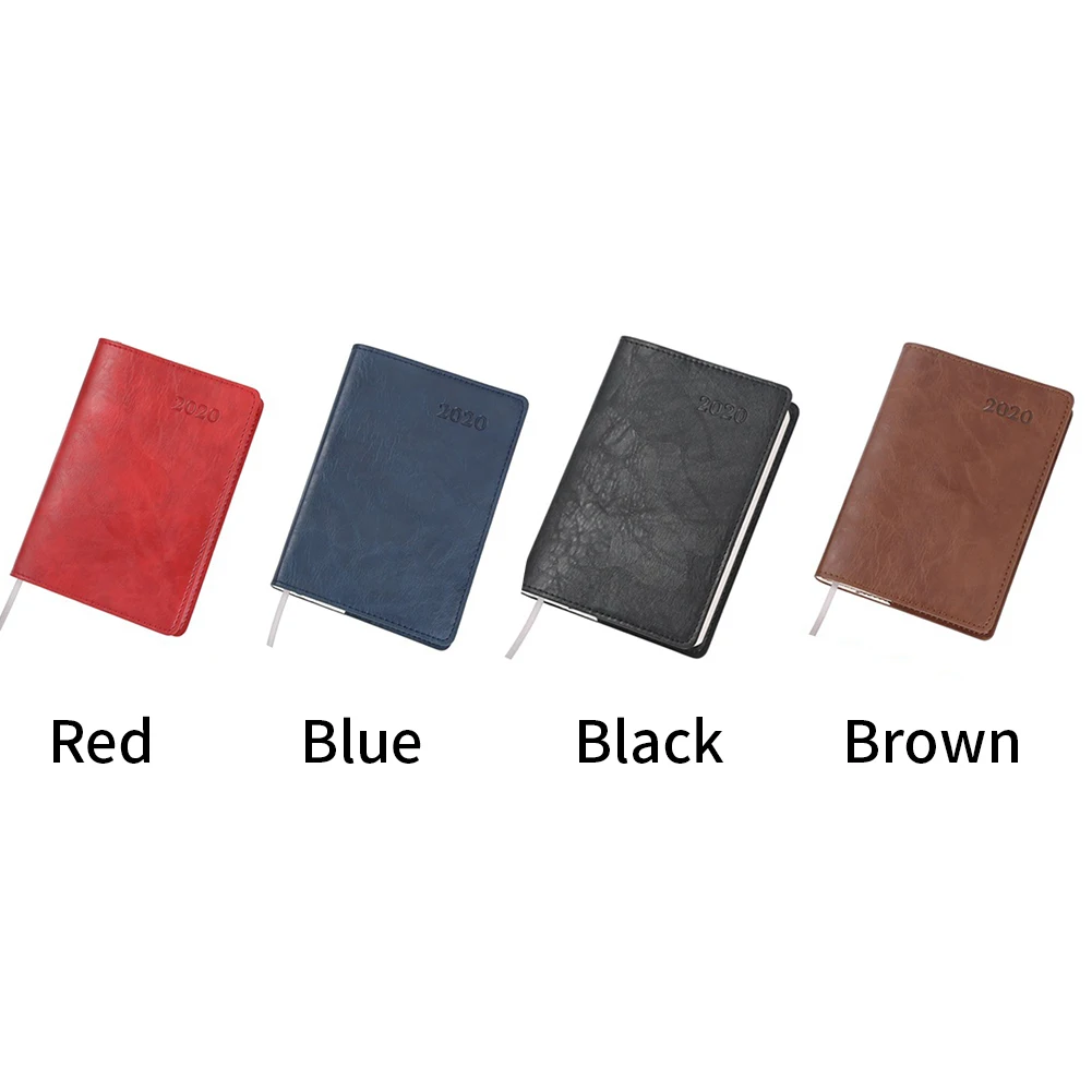 Year Diary Gifts Office Notebook A6 Paper PU Leather Weekly School Schedule Planner Four Languages Version Stationary