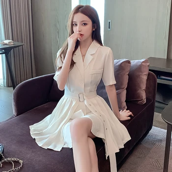 

Film institute wind pleated skirt suit new female xia han edition suit temperament skirts two-piece outfit