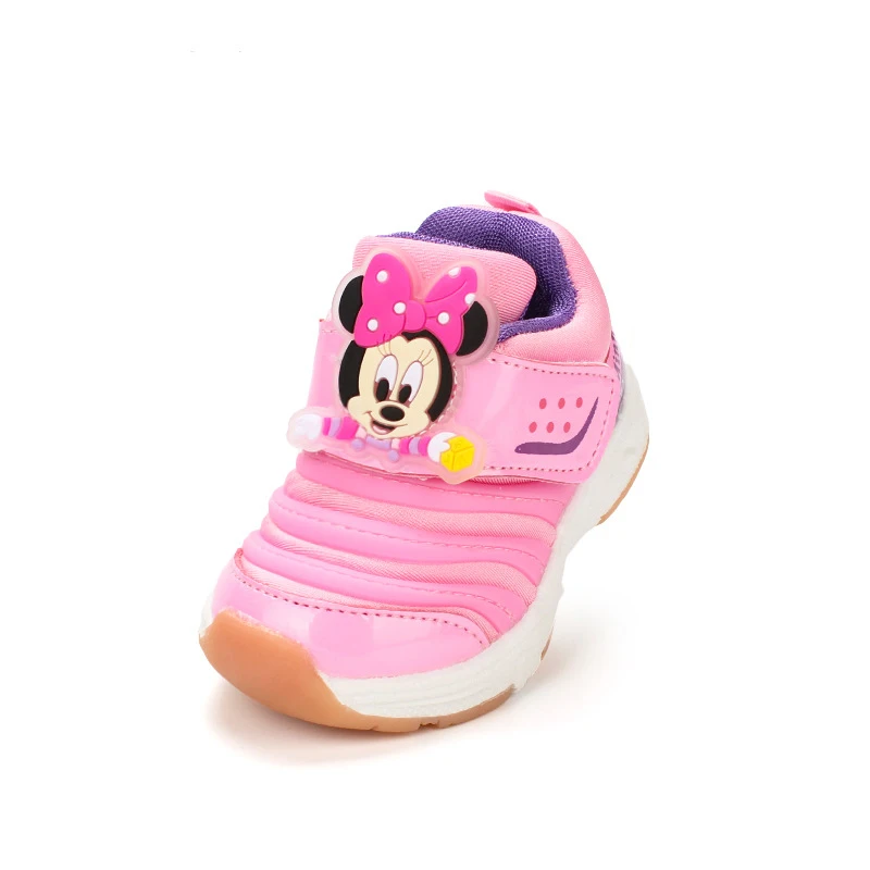 Pink Disney/Новинка года; детская повседневная обувь с изображением Микки и Минни; пляжная детская модная спортивная обувь для бега; Повседневная Нескользящая дышащая обувь для мальчиков - Цвет: Pink