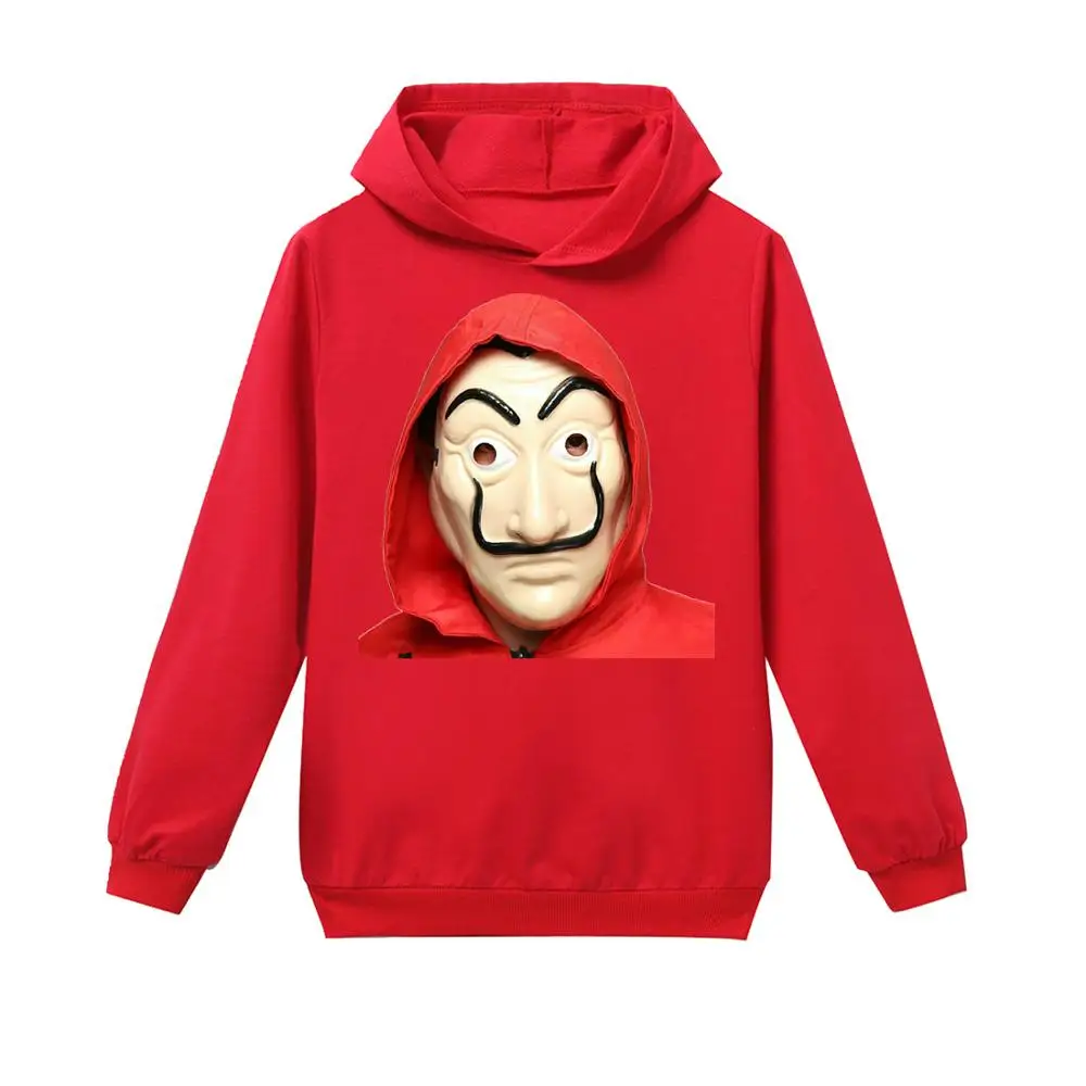 Style21 Толстовка с капюшоном для косплея с объемным рисунком из сериала La Casa De Papel Money Heist House Of paper, Повседневная Уличная одежда для мальчиков и девочек - Цвет: Style21