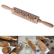 1 шт. рождественское тиснение олень; Снежинка скалка для выпечки печенье лапши печенье, фондан, пирог тесто выгравированный ролик
