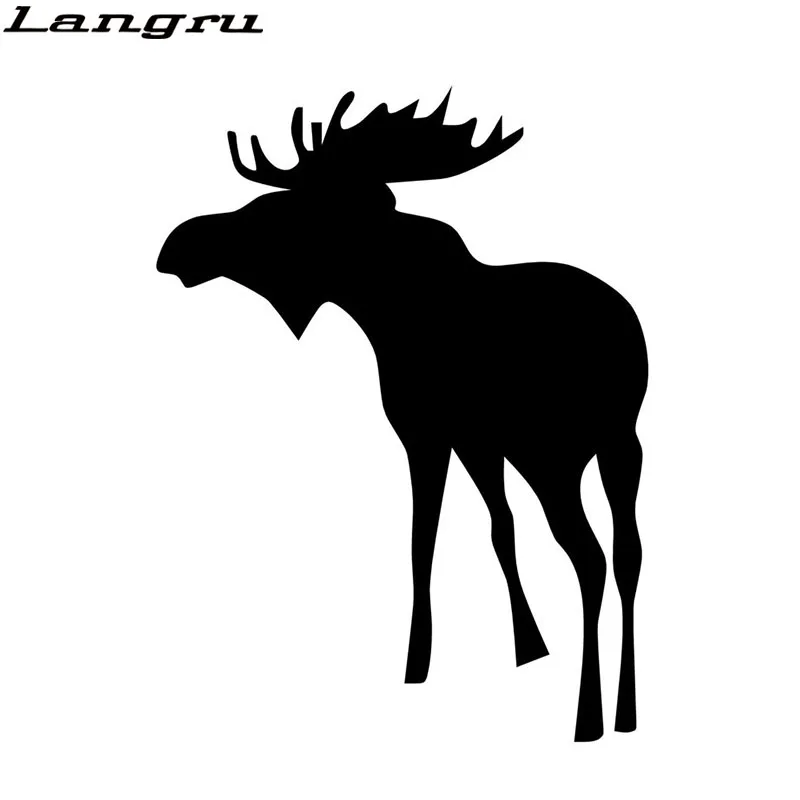 Langru 10 7*14 2 см забавное животное Американский Лось наклейка для автомобиля