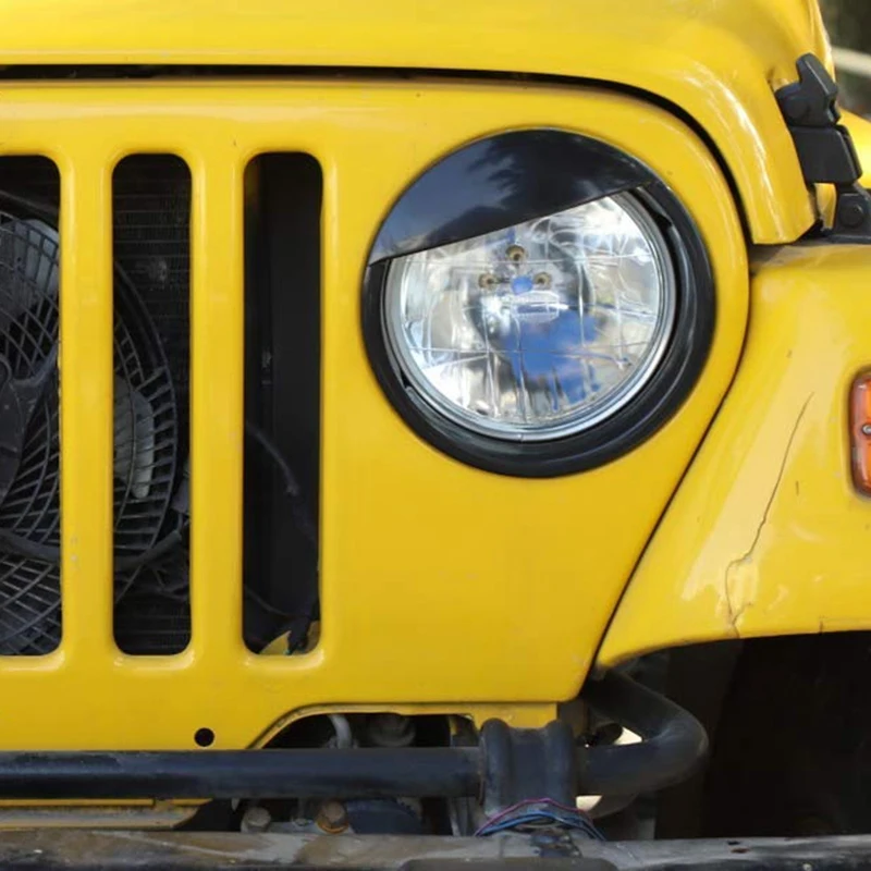Angry Eyes фары покрытие ободок Накладка для Jeep Wrangler TJ 1997-2006 Angry Bird фары Ободок лампы Крышка