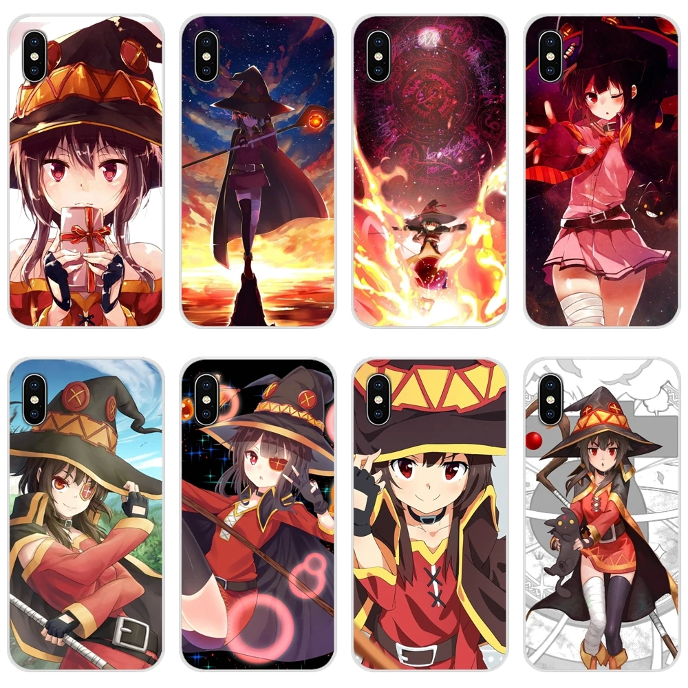 For Huawei Honor 4C 5C 6X 7 7A 7C 8 9 10 8C 8S 8X 9X 10I 20 Lite Pro Anime Konosuba Megumin Accessories Phone Cases Covers | Мобильные