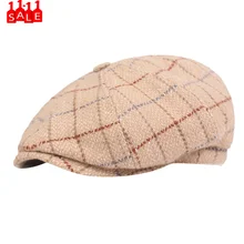 Клетчатый принт, Ретро стиль, мягкий флок, хаки, мужские береты, женская шапка пика, Блиндер, Бейкер, мальчик, пик, газетчик, елочка, плоская кепка, берет, gorra# ZB