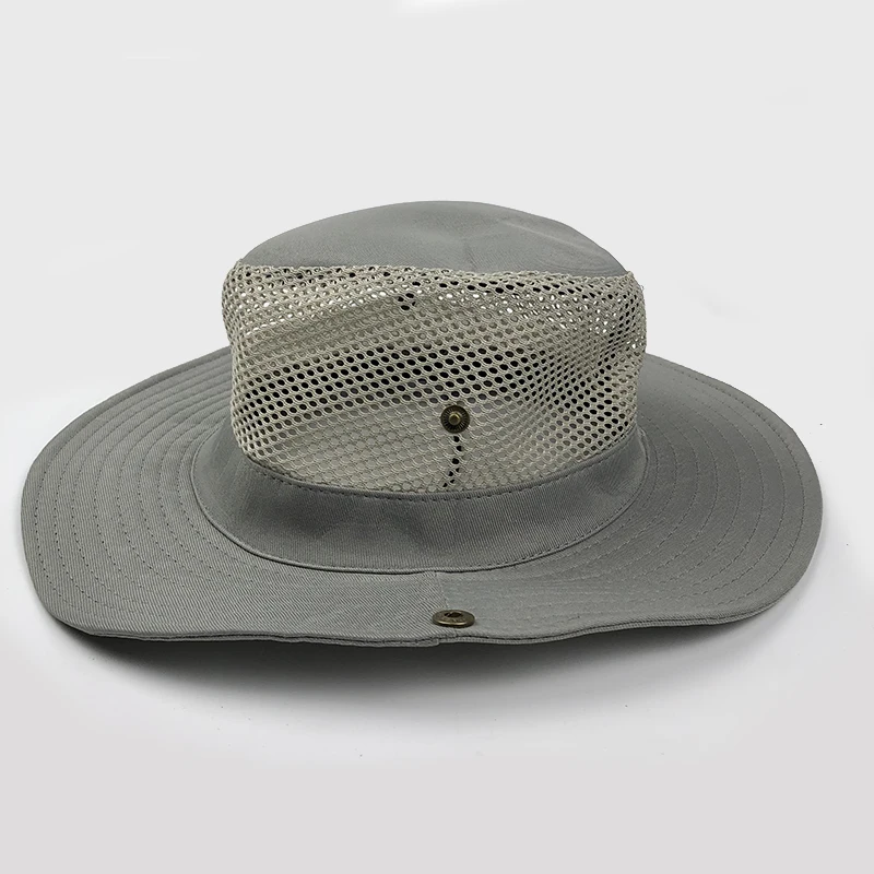 Chapeaux de plage en maille respirante à large bord pour hommes, casquette de soleil pliable, été, extérieur, voyage, escalade, pêche, crème solaire, E27, X015