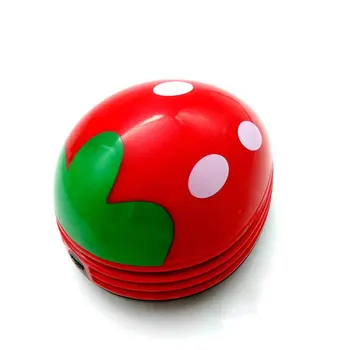 

Vacuum Cleaner Mini Hand-held Dust Vacuum Cleaner Cute Design Portable Home Office Corner Desk Table Sweeper Strawberry