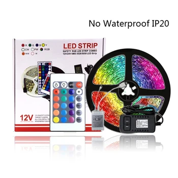 

16.4ft RGB 5050 Led Strip Waterproof Kit with 24 Keys IR Remote Led Rope Lights K4UA