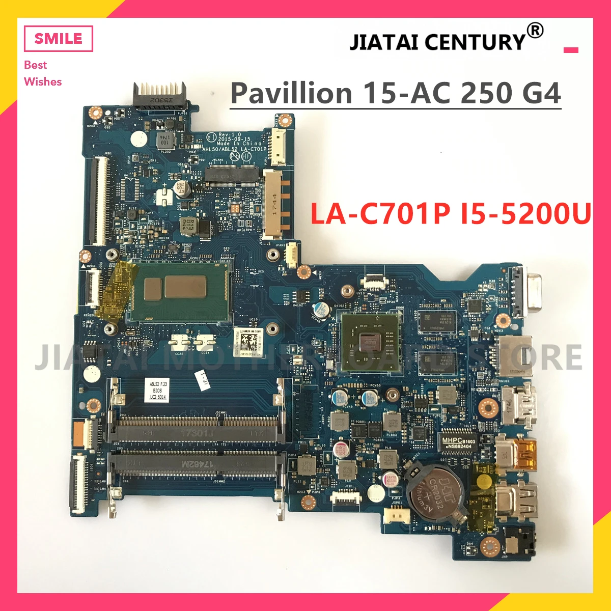 Материнская плата AHL50 ABL52 816436 Вт/817993 250-LA-C701P i5-5200U-001 216-001 для ноутбука HP 15-AC 0867030 G4 100%-