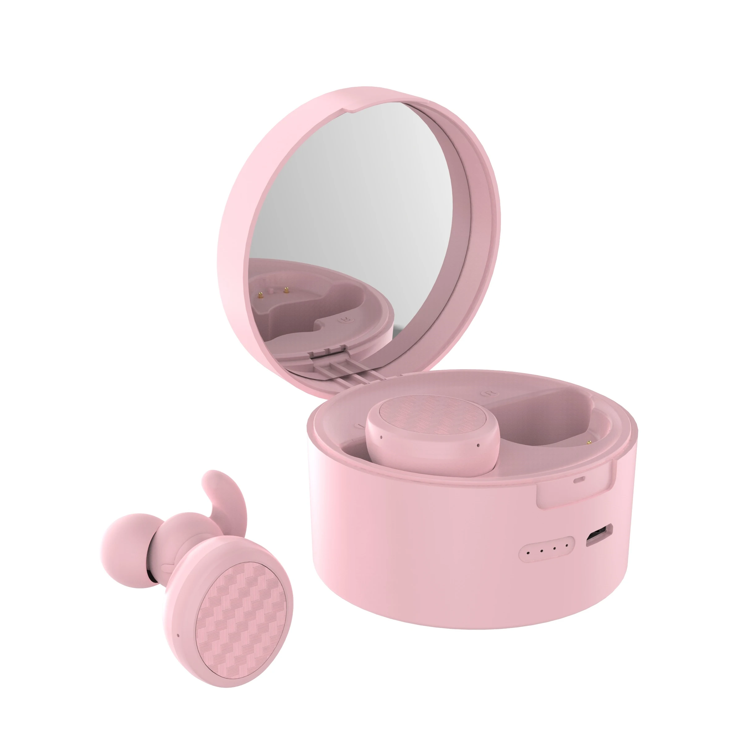 Private Model T9 Wireless Bluetooth Tws Creative Color Matching Mirror Wireless Music With Mobile Phone Holder Earphone