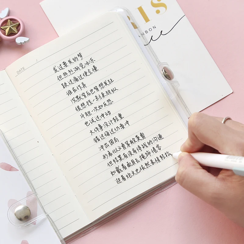 Kawaii Journal, записная книжка, бумажный дневник, розовый блокнот в твердом переплете, школьные офисные принадлежности, блокнот, горизонтальная линия, канцелярские принадлежности, подарок